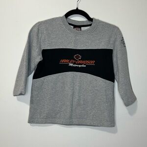 Harley-Davidson Kids Gray and Black Long Sleeve Tee